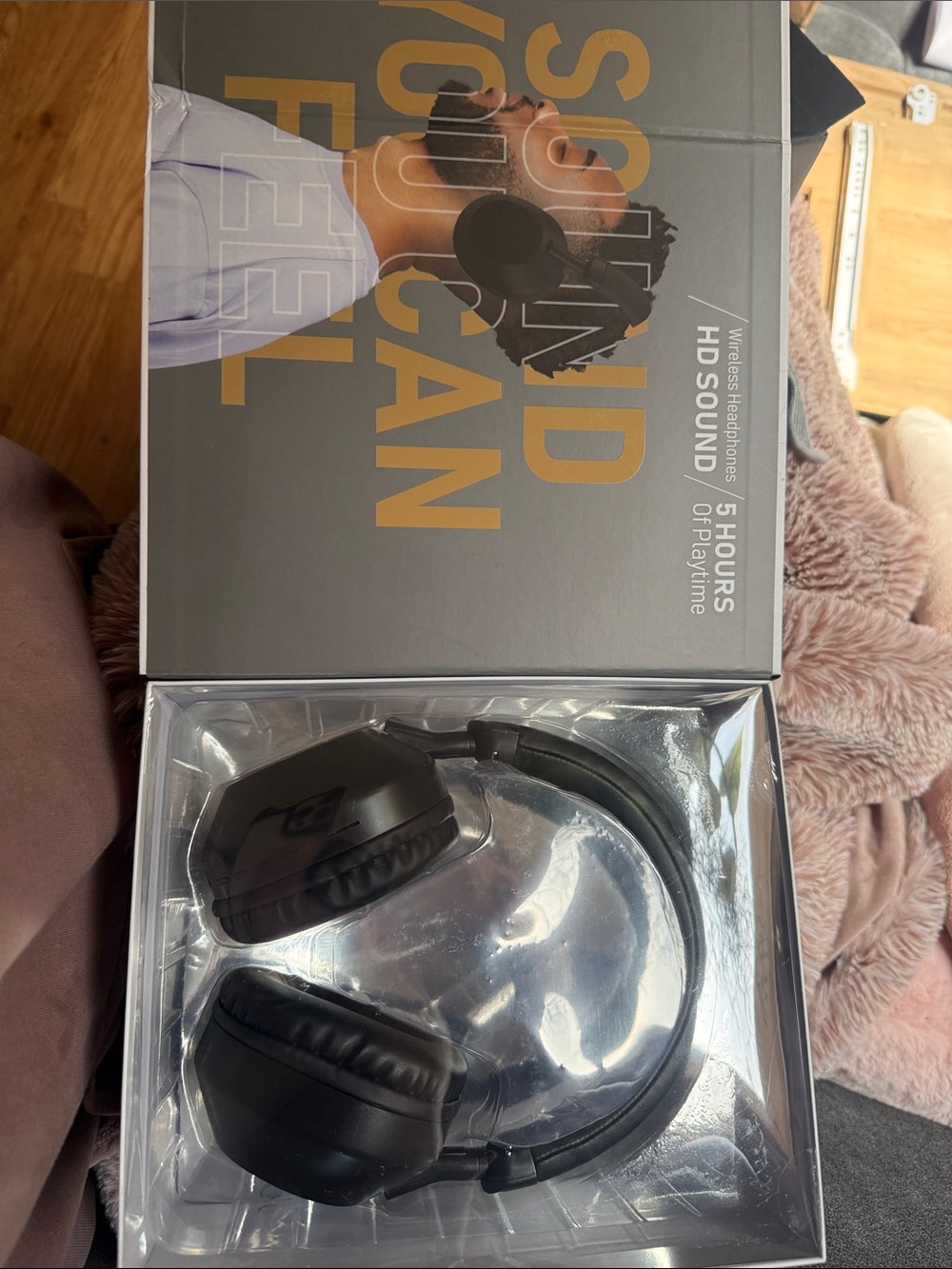 Wireless Over-Ear Headphones - Black
